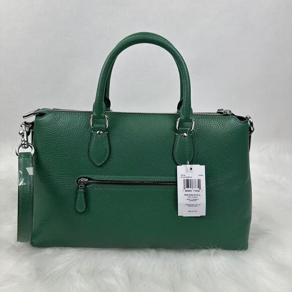 Coach Georgia Satchel Crossbody Handbag In Leather Shamrock Green CR156 NWT - Picture 3 of 11